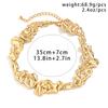 Unique Exaggerated Irregular Big Necklace for Women Creative Thick Gold and Silver Color Metal Chain Choker Fashion Jewelry Gift
