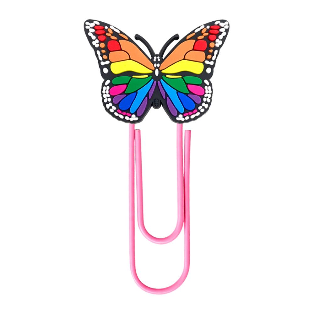 Butterfly Paperclip: Colorful Student Stationery Bookmark & Cartoon Page Marker