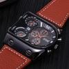 New Fashion Men Watches Luxury Sports Chronograph Leather Quartz Watch Men Calendar Watch Relogio Masculino Men's Watches Clock