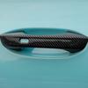 For Seat Leon FR MK4  LHD Carbon Fiber Color Door Handle Cover ABS Decoration Protector Chrome Trim With 2 Smart Set