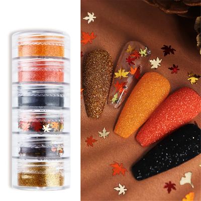 6 krabiček sněhových vloček na nehty Vánoční nehty Vločky Třpytivé flitry 3D Nail Art Vločky Konfety na párty