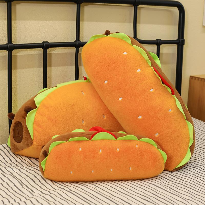 Hot Dog Capybara Throw Pillow Kapibara Throw Pillow Capybara Hot Dog Plush Doll Gift Doll Machine Pillow