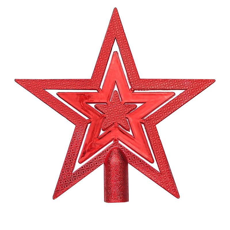 

3Pcs 10/15/20cm Star Christmas Tree Decoration Plastic Star Xmas Tree Decor Party Home Decor DIY New Year Navidad Holiday Gifts 10cm красный