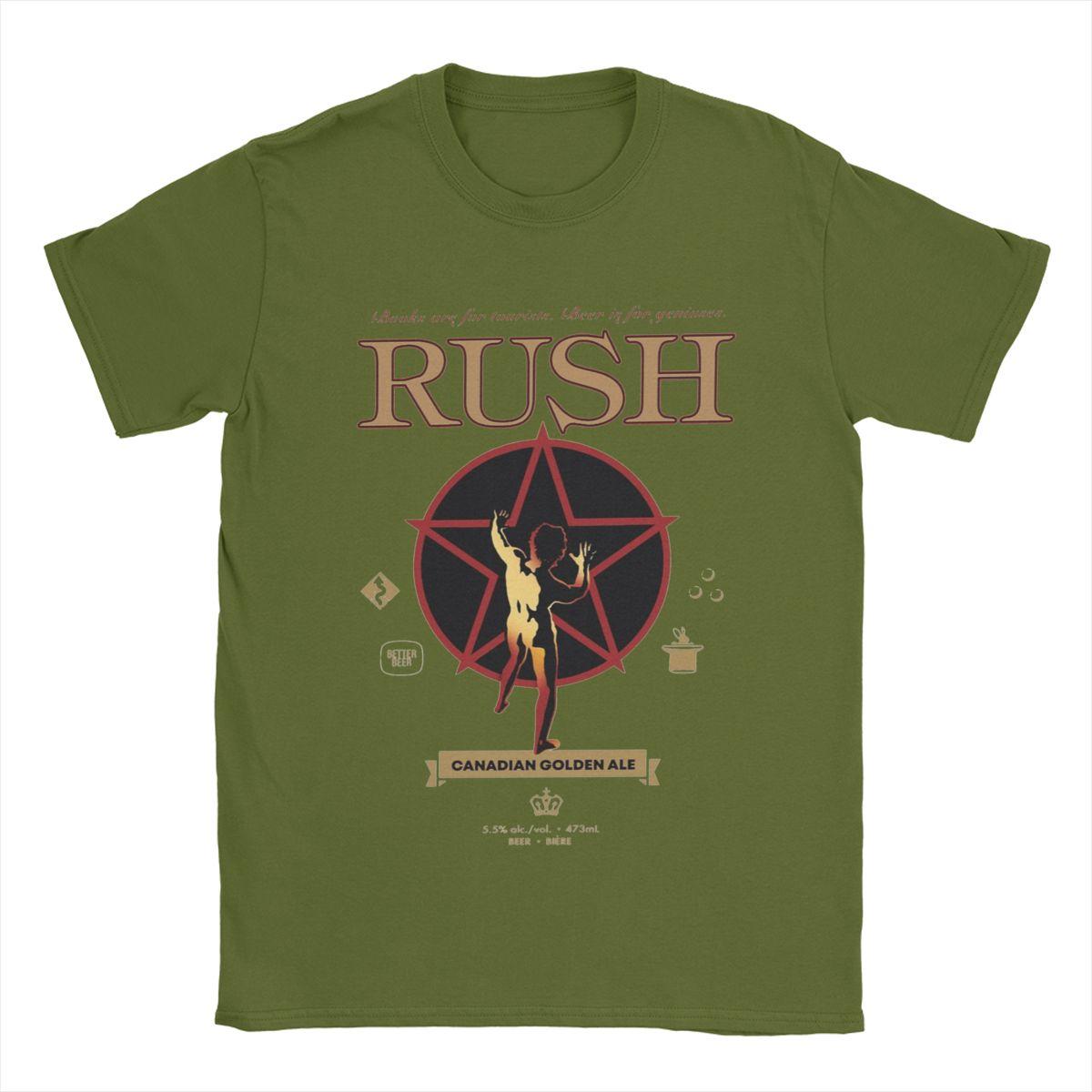 

Rush Rock Band Men T Shirts Awesome Tee Shirt Short Sleeve Crew Neck T-Shirt Pure Cotton Plus Size Tops 4XL