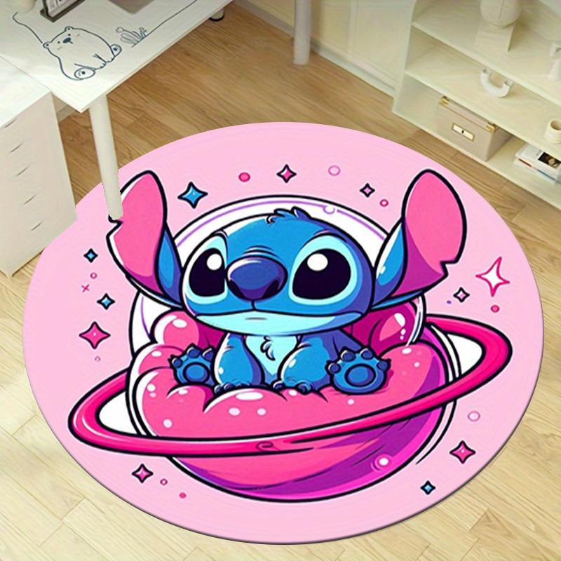 

1pc stitch Printed Round Area Rug, Non-Slip Floor Mat, Machine Washable, Laundry Room, Bedroom, Living Room, Home DecorRD05197 80cm by 80cm