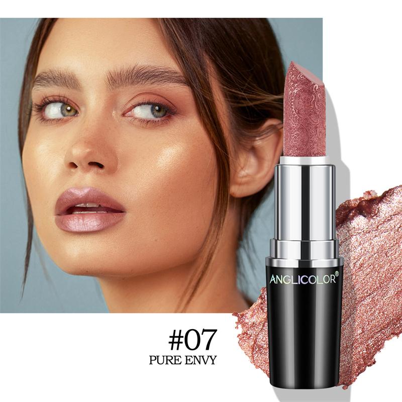 Carved Shiny Lipstick Pearl Lipstick Non-Stick Cup Long-lasting Moisturizing Lip Balm Non-Fading Glitter Lip Balm Contains No Preservatives