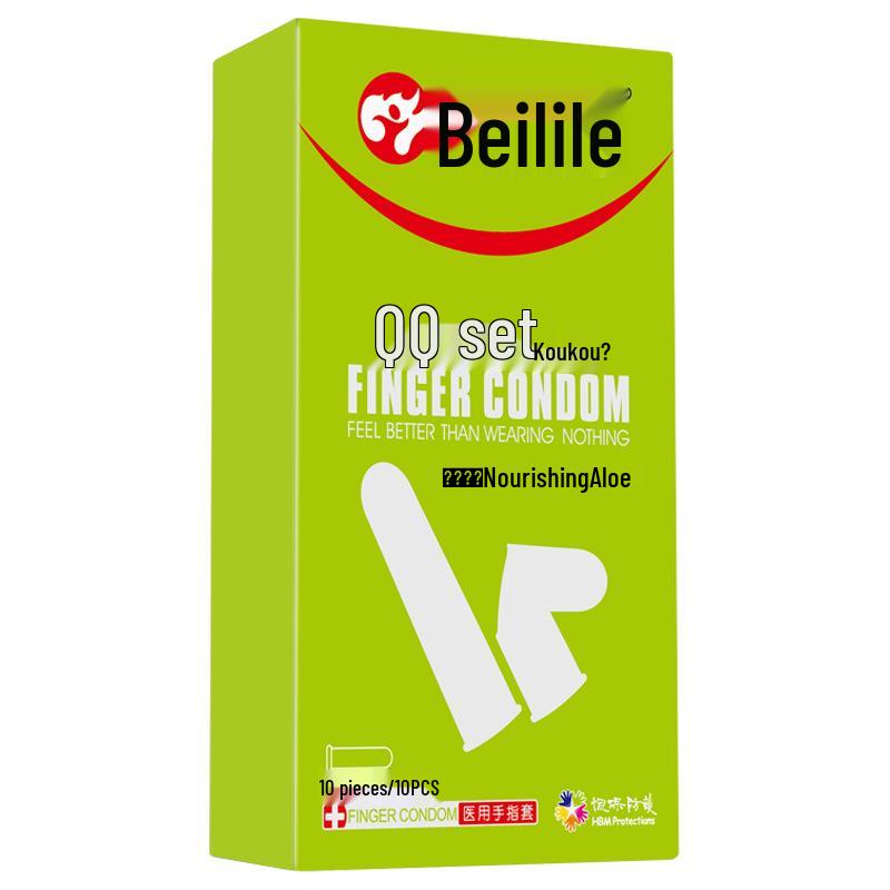 Beilile Thin & G-Spot Condoms with Finger Cots, Black King Kong Series - Adult Intimate Products.