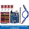 CNC Shield V3 Engraving Machine 3D Printer+ A4988 DRV8825 AT2100 Driver Expansion Board For Arduino + UNO R3 with USB Cable