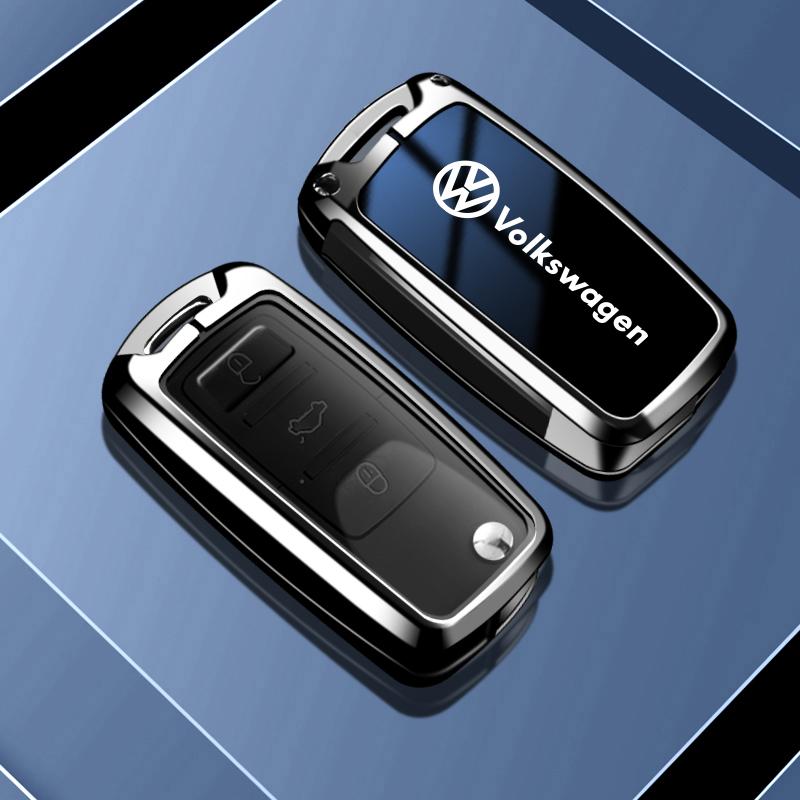 Zinc Alloy Car Key Case Full Cover Protection Shell For Volkswagen VW Polo Bora Beetle Tiguan Passat B5 B6 B7 Golf EOS Scirocco