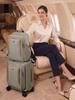 20" Oxford Cloth Carry-on Trolley & Leather Backpack Luggage with Lock