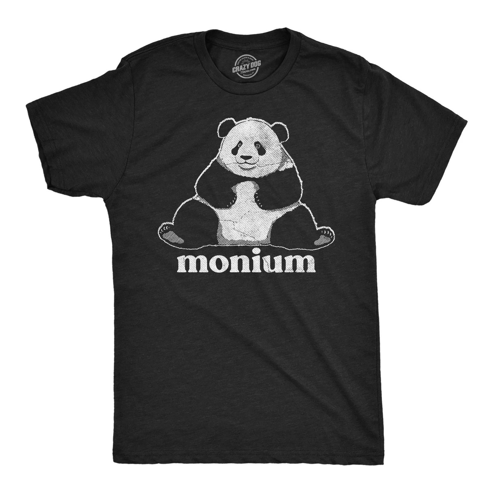 Mens Funny T Shirts Pandamonium Sarcastic Panda Graphic Novelty Tee for Men S