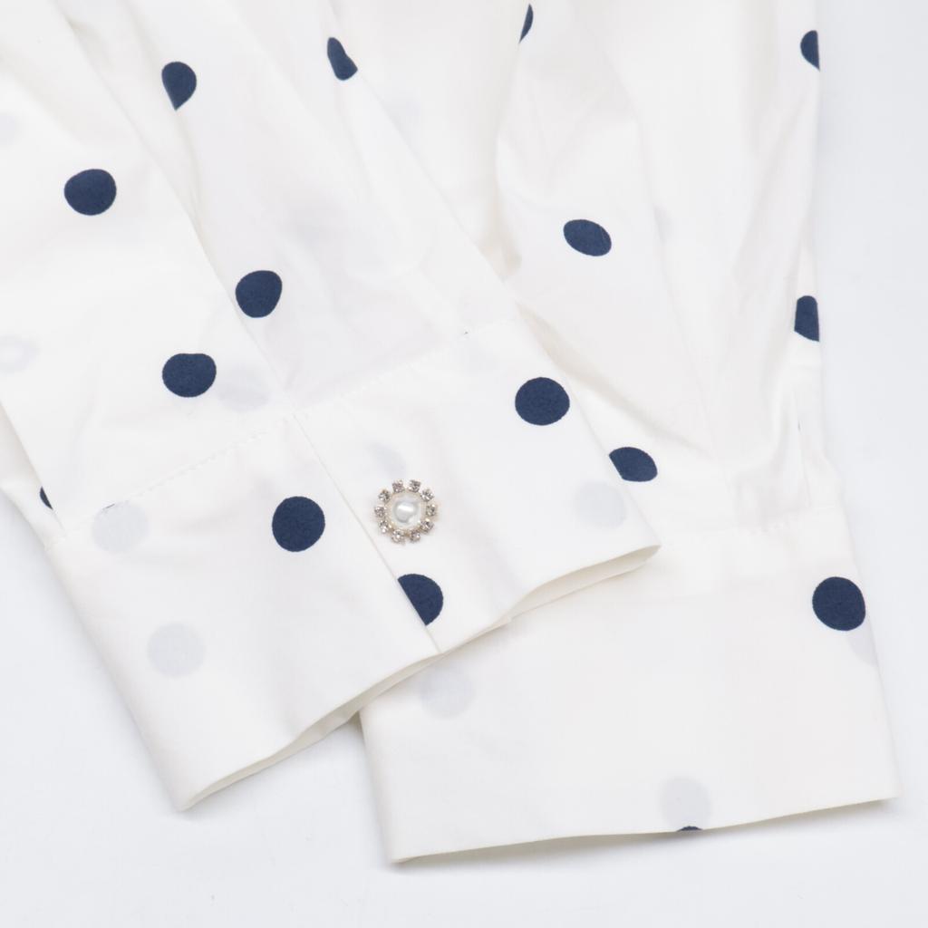 Maje MFPRO3820 Dot Off-the-Shoulder Dress Dress 1 whiteUsed