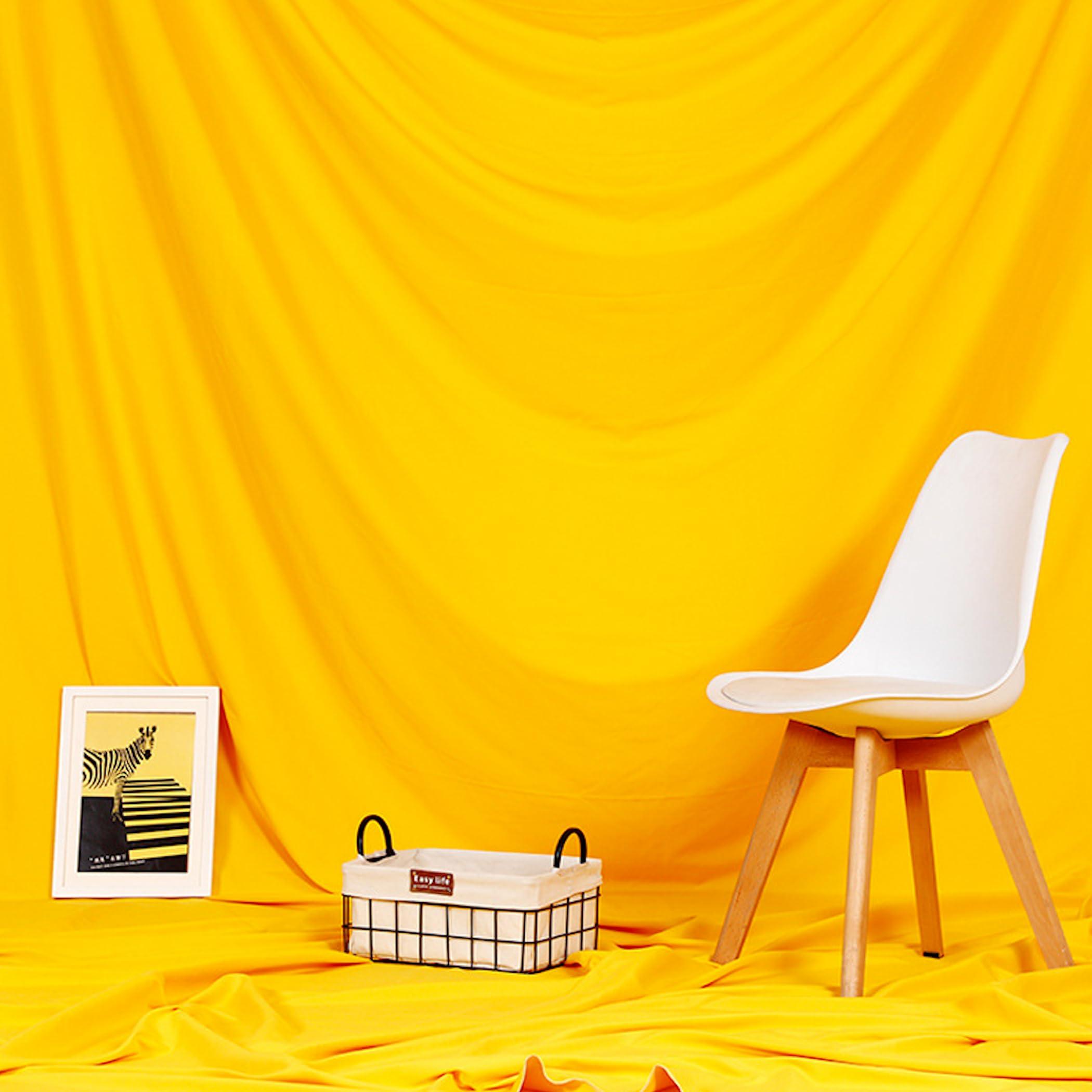 

Solid Color Photography Backdrop, 3m x 2m, Back Screen, Photo Studio, Multi-Purpose, Fabric, Product Photography (Yellow)