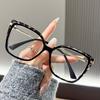 Square Flat Light Glasses for Women Anti Blue Light Frame Internet Famous Same Glasses Frame for Taking Pos