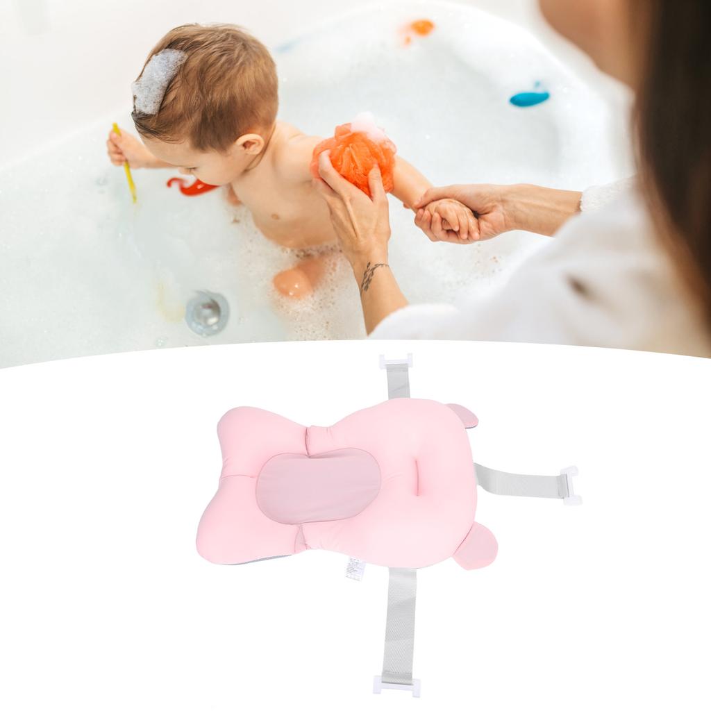 Baby Bath Cushion Pad 3 Points Support Floating Mat Slipless Mesh Seat Shower Bath Tub Pad For Newborn Infant