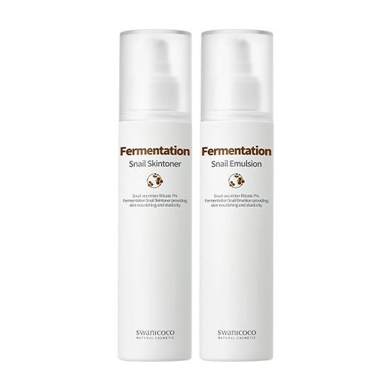 SWANICOCO Fermentation Snail Skincare Set (Toner & Emulsion) - Regenerating & Moisturizing K-Beauty Duo