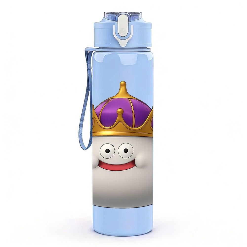 1PC Smiling Crown Cloud Character 750ml Color Plastic Sports Water Bottle Leakproof Flip Straw Lid Suitable for Sports Office Home Use