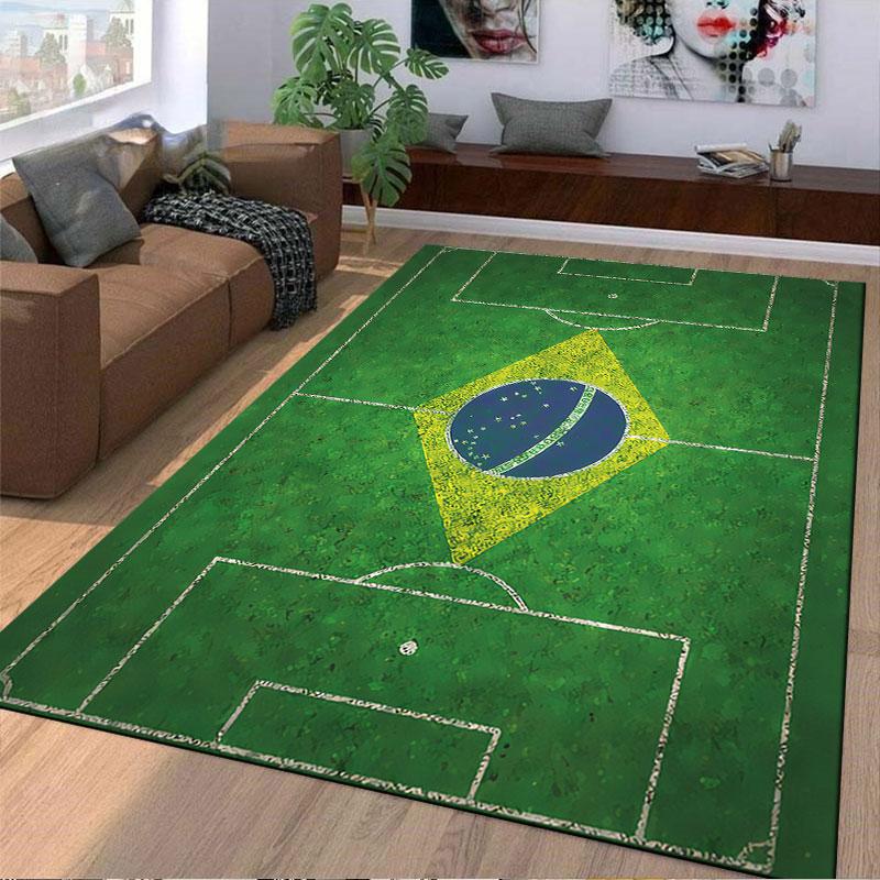 Brazil Football Field Design suitable as a non-slip mat for the living room or bedroom sofa