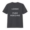 Lorde Pure Heroine T-shirt Deluxe Stiloso Ispirata alla Musica per i Fan vintage Lavata grafica Versatile Top Per l'Uso Quotidiano uomo