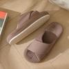New corduroy thick-soled adhesive cotton slippers household autumn home indoor cross-pelvic sole shoes women