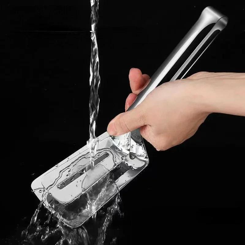 Stainless Steel Frying Shovel Clip Multifunctional Steak BBQ Tongs Frying Fish Spatula Clip Bread Clip Household Kitchen Items