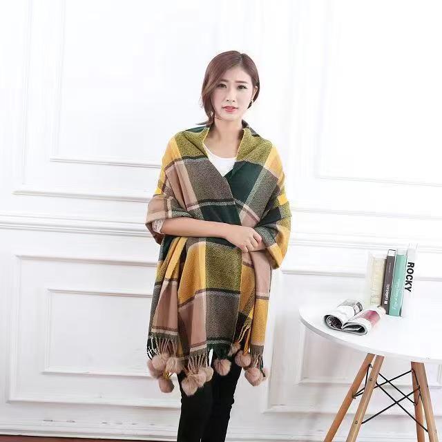 Soft Scarf Winter Cashmere Scarf Women'S Warm Cashmere Blanket Scarf Women'S Shawl Thick Square Scarf