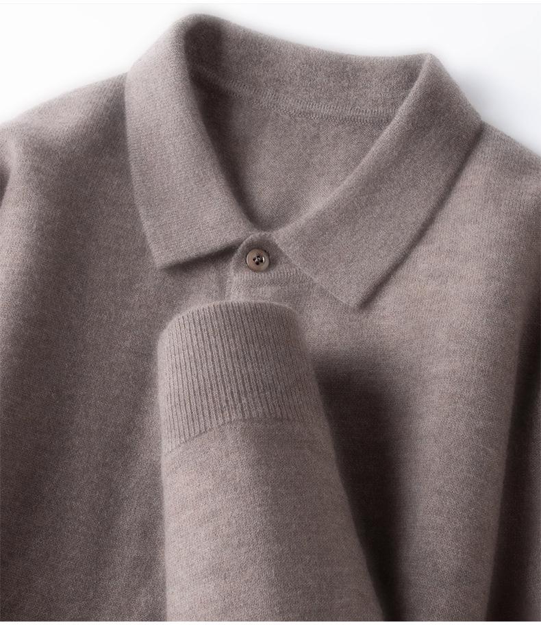 2025 Herren 100% Wolle Revers Pullover: Modische, Warme, Lässige Strickwaren für Herbst/Winter