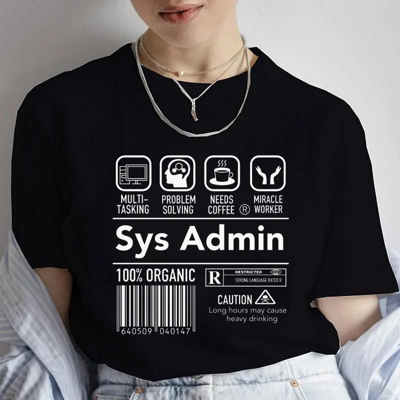 Women Tshirt Tops Computer System Administrator Core CPU Pc Coder Geek Computer Science T Shirt Clothing Women TShirt Tees Tops