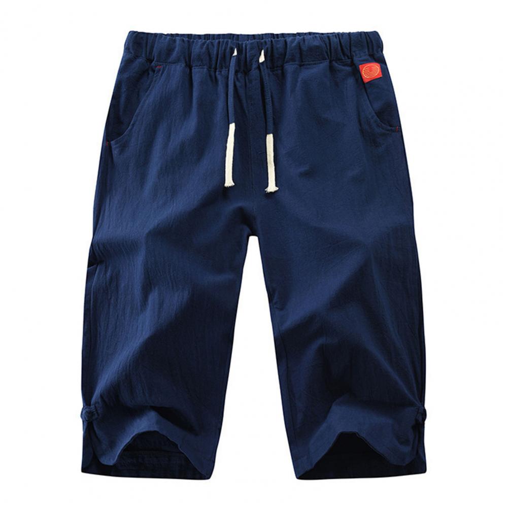 Pánské kraťasy Elastický pas Krátké kalhoty Střední pas Pánské zkrácené krátké kalhoty Pěkně vypadající pánské zkrácené kalhoty pro každodenní nošení