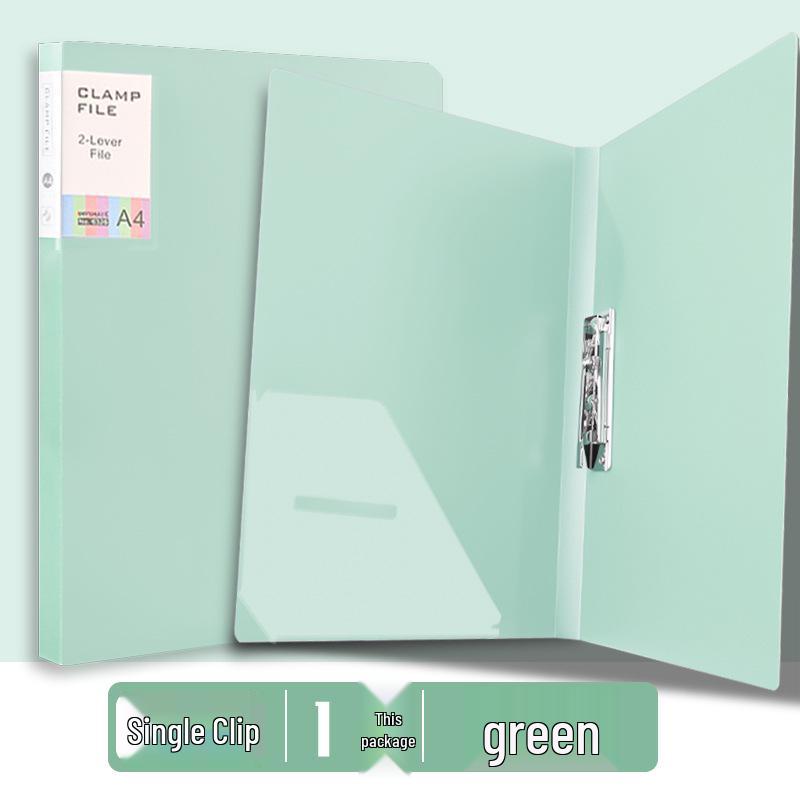Morandi Double Clip A4 Folder for Students - Loose-leaf Test Paper & Office Document Storage