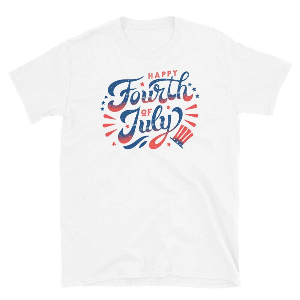 Happy Fourth of July USA Independence Day Patriotic Short Sleeve Unisex T Shirt