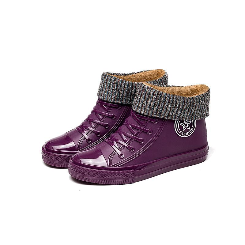 Water shoes new trend low-top casual adult, short tube outdoor work waterproof and non-slip fashion rain shoes women