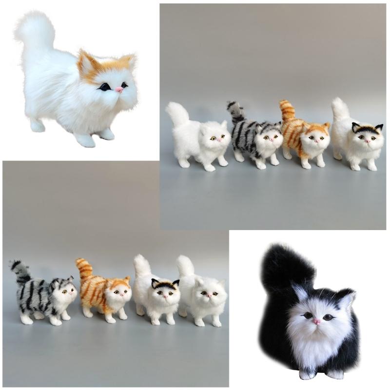 Kätzchenfiguren Simulation Katze Ornament Geschenk für Kind Kinder Schlafzimmerdekoration