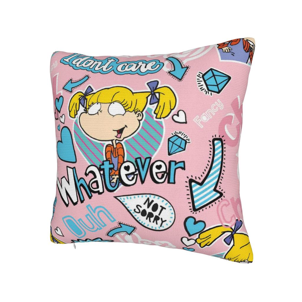R-Rugrats Angelica Pickles Pillowcases Retro Trendy Pillow Case For Living Room Sofa Print Pillow Cover