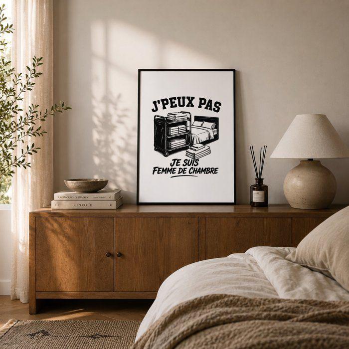 Poster I Can't I'm a Housekeeper I Can't Minimalist | Photo Paper Poster 310 G Pearlescent Finish Size A2