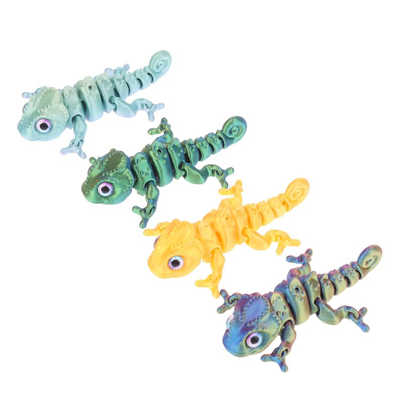 3D Printing Chameleon Figures Multi-Joint Movable Simulation Animal For Home Decor Accessories Kids Gift