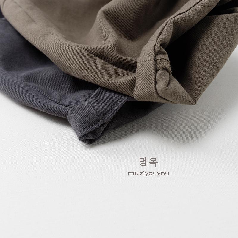 Korean Style Kids Wide Leg Casual Long Cotton Pants Unisex Boys Girls