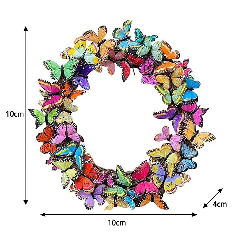 

3,9/9,8/11/16 дюймов Имитация венка бабочки Пасхальная Весна Подвесная подвеска для декора входной двери, идеально подходит для Пасхи и сезонных праздников 10CM