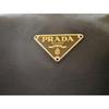 Used PRADA Accessory Pouch Mini Bag Pocono Nylon Black Triangle Logo
