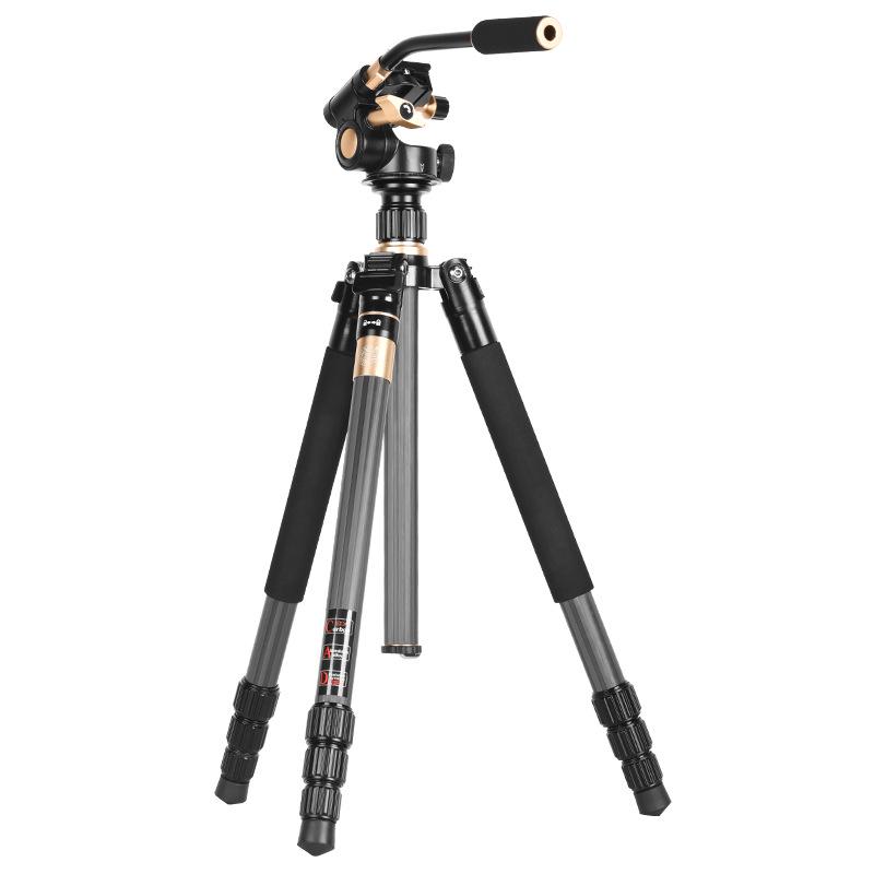 8-Light Edition Q222C Carbon Fiber DSLR Camera Tripod for Photography & Videography - Portable & Travel-Friendly