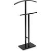 Valet De Chambre Multifonctionnel Lund - 100 X 20 X 52 Cm - Penderie Pour Vêtements En Acier - Noir - Versa