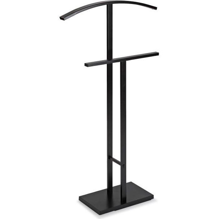 Multifunkční sluha Lund - 100 x 20 x 52 cm - Ocelový šatník na oblečení - Černý - Versa