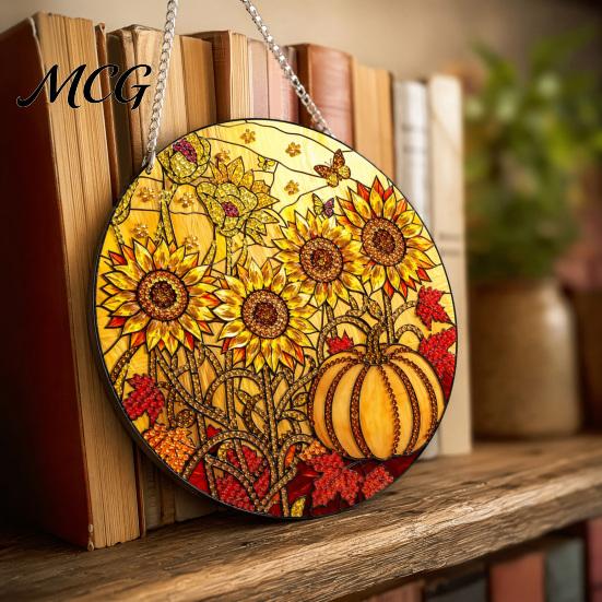 Sparkly Window Hanging Decoration Diamond Art Suncatcher Kit, DIY Sun Catcher Craft Home Decor Acrylic Decoration, Faux Project for Adults 5D