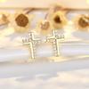 925 Sterling Silver Cross Stud Earrings For Women High Quality Exquisite Student Girlfriend Jewelry Accessories Heart GiftGood product
