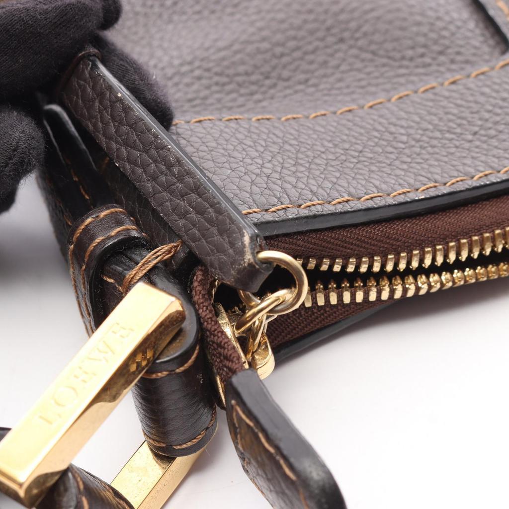 Used LOEWE Shoulder Bag leather Brown Used Women