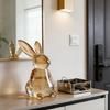 Handmade Artificial Glass Rabbit Statue Figurine Decorative Home Decoration Item For Bedroom Or Workspaces