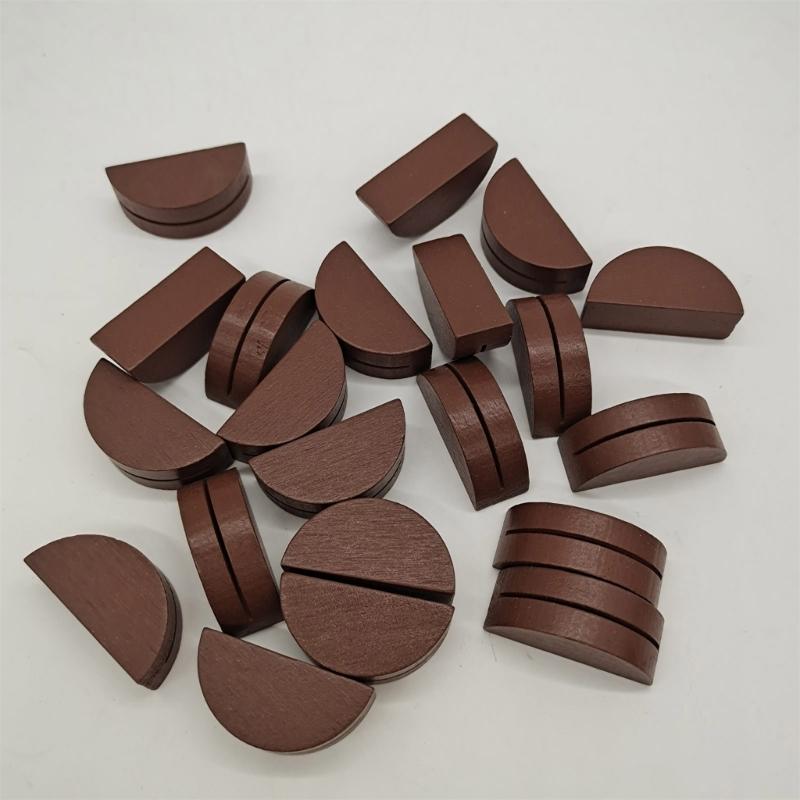 10Pcs Wooden Table Number Stands Decorative Semicircle Wood Note Memo Photo Holder For Postcard Picture Note Memo Sheet Display