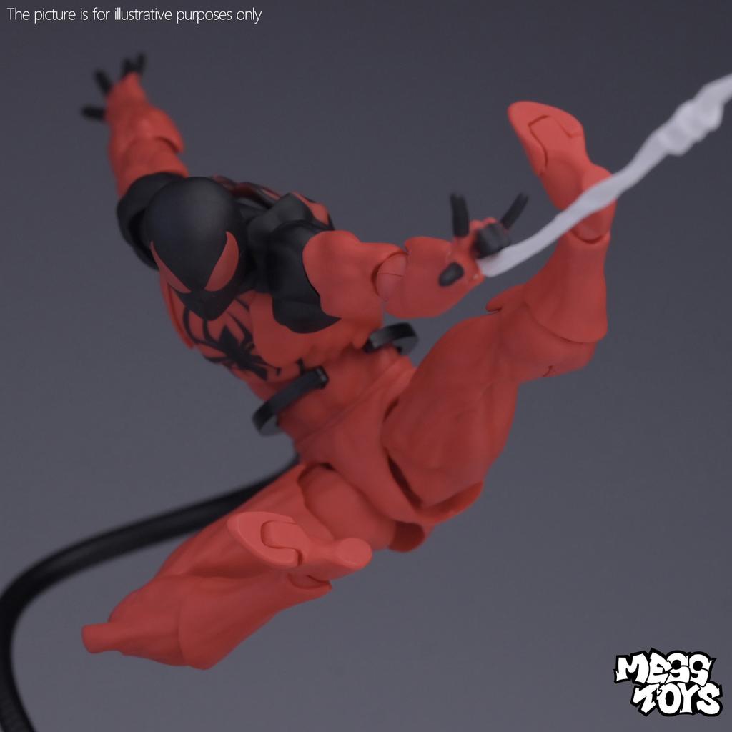 Original Mess Toys Spider Figure Black Suit Neighbor Symbiote Scarlet Spider Kaine Parker Black Red Spider Action Figure Toys