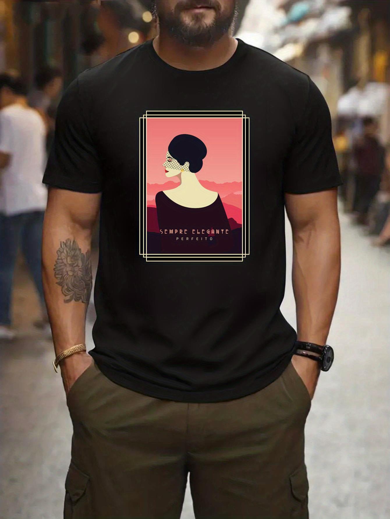 Top Pick Mens Black Vintage Travel Soft Graphic TShirt S