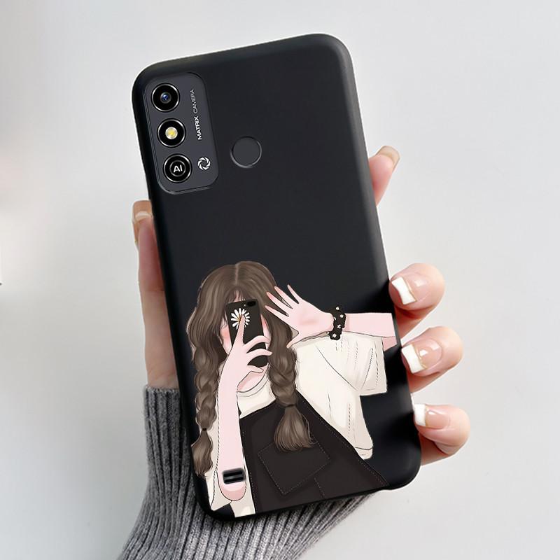 For ZTE Blade A53 Case For ZTE Blade A53 Pro Phone Back Cover Silicone Soft Black TPU Luxury Cute Love Rabbit Funny Bumper Shell